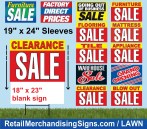 Yard Lawn Sign Sleeves 18 x 24 for Retail and Furniture Mattress Sale